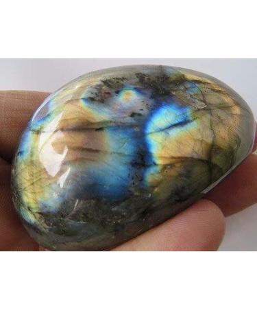 A Rare Natural Flash Labradorite Crystal Gem Stone Original Reiki 82g + ningxiao