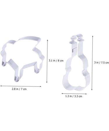 Milisten 5 Pcs Professional Baking Supplies Heart Shaped Molds Stainless Steel Baking Molds Musical Instrument Molds Musibi Molds Cookie Molds Biscuit Cake Fruit Set medium Silver - Buy Online on GoSupps.com