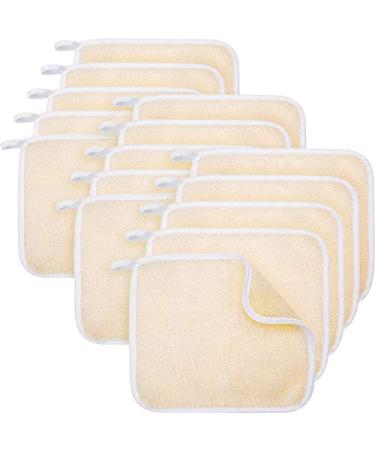 15 Pack Exfoliating Bath Cloth Towels - Dual Sided Soft Weave for Body and Face - Exfoliating Scrubbing Massage Cloth for Men and Women - White Edge - Buy Online on GoSupps.com