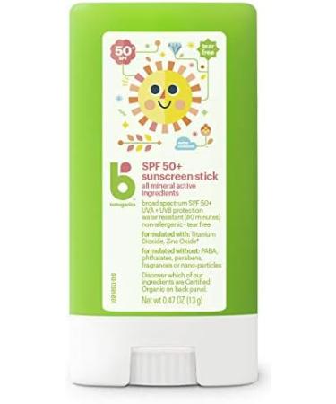 Babyganics SPF 50 Travel Size Baby Sunscreen Stick - UVA UVB Protection, Water Resistant, Non-Allergenic - 2 Pack, Fragrance Free - Buy Online on GoSupps.com