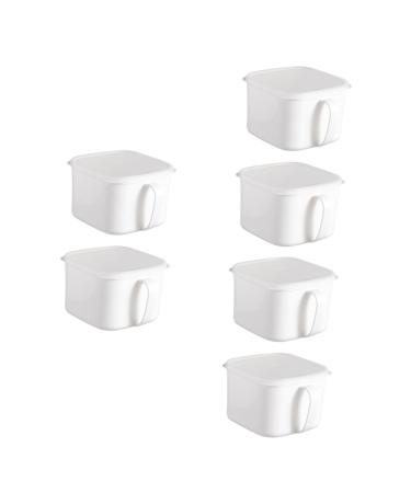 Alipis 6 Pcs Storage Box with Handle Cereal Refrigerator Organizer Keeper Kitchen Food Organizer re-usable