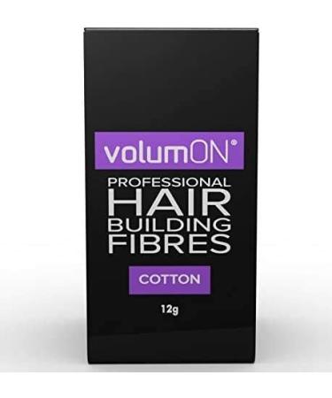 Volumon Professional Hair Building Fibres- Hair Loss Concealer- COTTON- 12g- Get Upto 30 Uses- CHOOSE FROM 8 HAIR SHADES COLOURS (Black) - Buy Online on GoSupps.com
