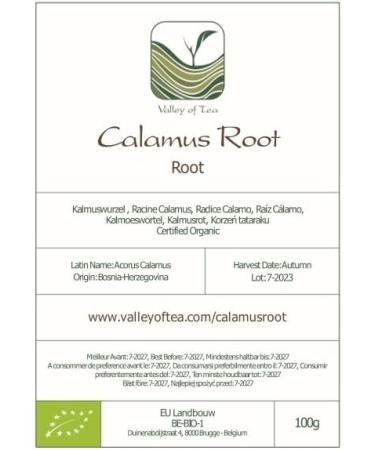 Organic Calamus Root Tea - Premium Quality Cut and Dried Sweet Flag 100g - Pack of 1 - Buy Online on GoSupps.com