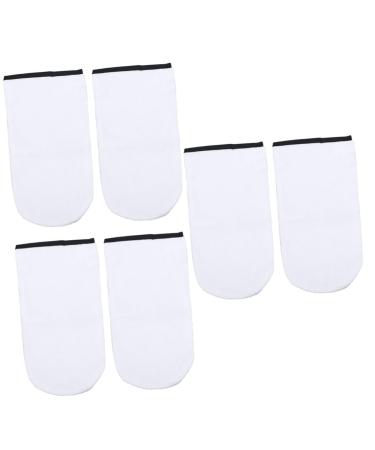 FRCOLOR 3 Pairs of Paraffin Gloves Hand Cover Made of Paraffin Wax Cotton Work Gloves Cotton Gloves Wax Mittens Wax Gloves Cosy Hot Wax Bath Mat White