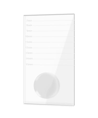 2-in-1 Crystal Glass False Lashes Adhesive Glue Pallet Holder for Eyelash Extensions  4'' x 2'' x 0.4'' 4x2x0.4 Inch (Pack of 1)