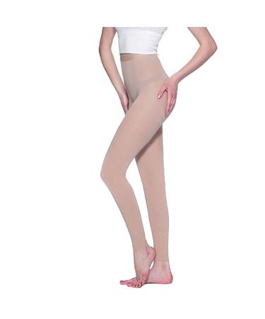 Compression Pantyhose 20-30 mmHg for Women & men, Helps Relieve Symptoms of Varicose Veins. Nude Small