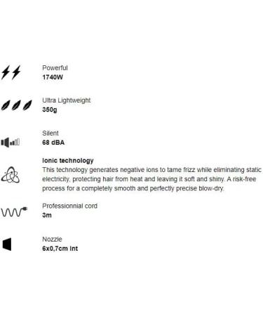 Velecta Paris - TGR 1.7i Ultra-Light Intense Black Dryer - Buy Online on GoSupps.com