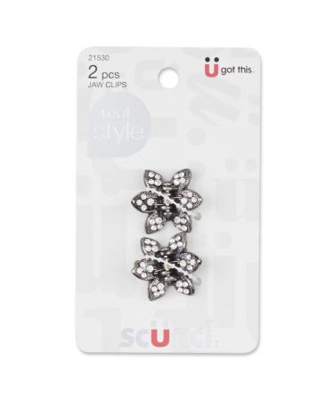 Scunci 2 pcs Small Flower shaped Hair Claws  21530-A