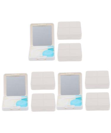 Ultechnovo 9 sentences contact lens container contact lenses case applianter removal tool caja para guardar herramientaset set -etui set lens tank with mirror small white whitex3stk 6.5x6.5x2cmx3pcs