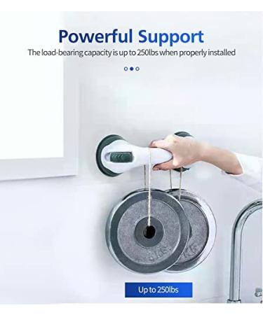 2 Pack 12 Bathroom Shower Handle with Strong Suction Cup Grip - Safety Grab Bars for Elderly & Handicap - Buy Online on GoSupps.com