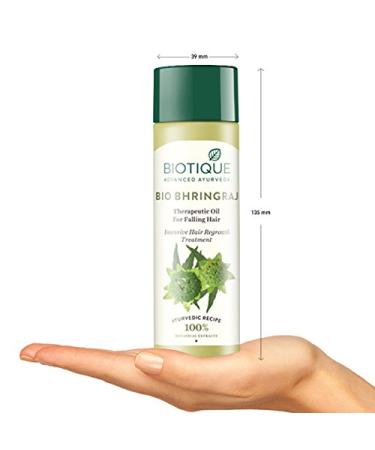 Bhringraj Hair Growth Oil 120ml - Intensive Regrowth & Natural Care for Falling Hair, Dry Scalp Therapy - 100% Pure & Premium Grade - Buy Online on GoSupps.com