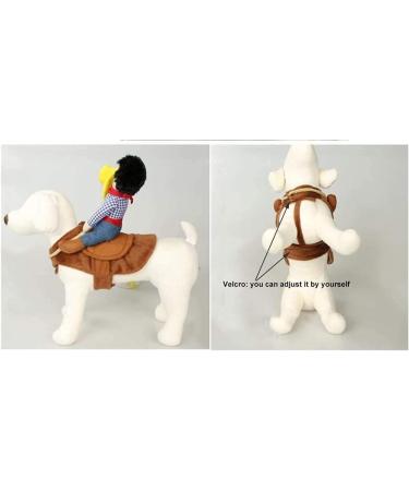 T2Y Cowboy Rider Dog Costume - Halloween Knight Style Clothes for Medium and Large Dogs with Doll and Hat - Buy Online on GoSupps.com