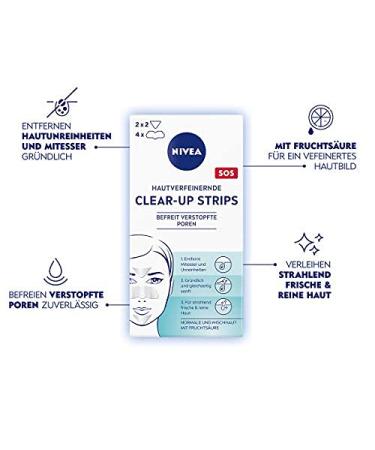 NIVEA Skin-Tanned Clear-Up Strips | 6 Face Cleaning Strips with Fruit Acid | Remove Blackheads & Impurities (2 Pack) - International Shipping Available - Buy Online on GoSupps.com
