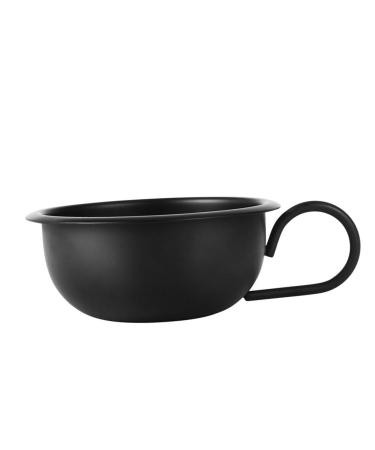 Minkissy 3-Pack Metal Shaving Bowl Set for Beard Hair Removal | Shaving Foam Shells & Handle | 9.2x9.2cm Black - Buy Online on GoSupps.com
