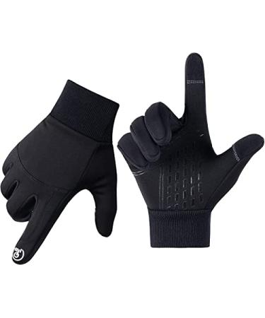 B-Forest Running Gloves for Women Men Winter Spring Cold Weather Walking, Outdoor Lightweight Anti-Slip Wind-Resistant Warm Exercise Gloves new black Medium
