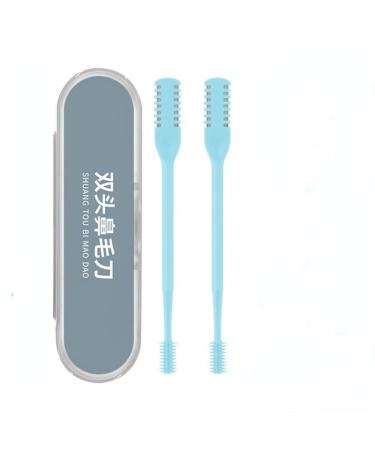 MKJPJUN Nose Hair Trimmer A Nose Hair Trimmer That Does not harm The nostrils Nose Hair Plucker Ear and Nose Hair Trimmer for Men Manual Nose Hair Trimmer Blue