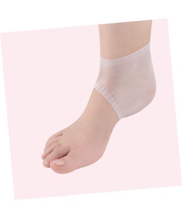 Ipetboom 1 Pair Gelt Heel Repair Socks Heel Cups for Heel Pains Moisturizing Heel Sock Moisturizing Socks Silicone Heel Protector Silicone Gel Shoe Insole for Men Women White Soft - Buy Online on GoSupps.com