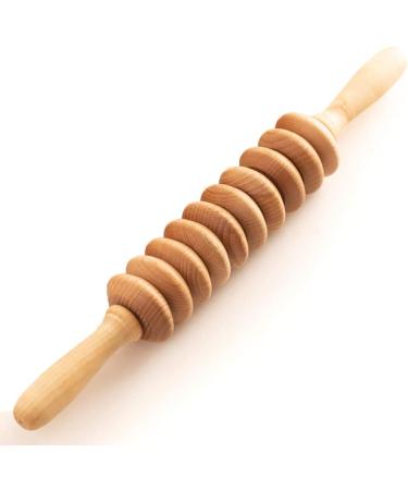 Tuuli Anti-Cellulite Massage Disk Roller | Wooden Maderotherapy Massager with Handle for Effective Cellulite Relief - Buy Online on GoSupps.com