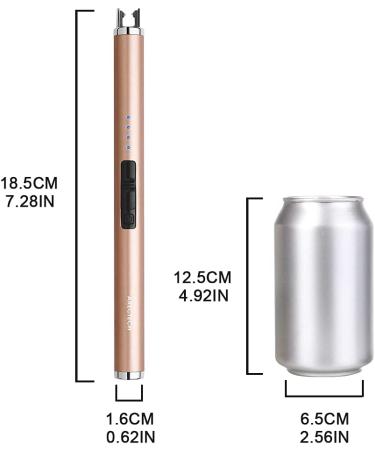 ARECTECH Rechargeable Electric Arc Plasma Lighter - Champagne Gold for Candle, Kitchen, Camping - Buy Online on GoSupps.com