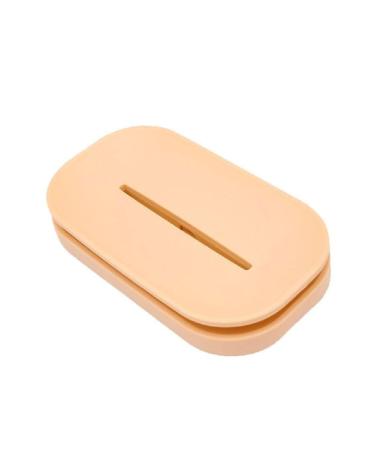 Multifunction draining soap box slipproof soap shell home household supplies for dormitory razor soap soap shell light orange