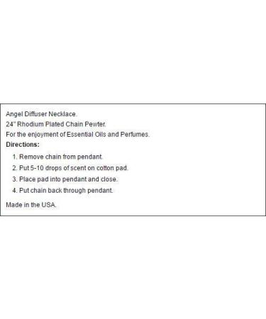 Nature's Alchemy Angel Diffuser Pendant - Aromatherapy Jewelry for International Shipping - Buy Online on GoSupps.com