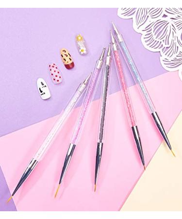 5PCS Dual-ended Nail Art Liner Brushes - UV Gel Painting Design Kit - Buy Online on GoSupps.com
