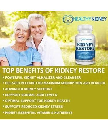 Kidney Cleanse and Kidney Health Supplement to Support Normal Kidney Function 60 caps 2 Pack with Sodium Bicarbonate 650mg Capsules 120 Pills - Buy Online on GoSupps.com