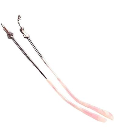 Deebow Glasses spare bar yewear leg 1 pair of rimless 2-hole glasses bracket Strass-metal glasses repair parts glasses bend pink