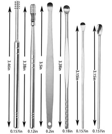 6Pcs Spiral Stainless Steel Ear Wax Removal Kit - Innovative Earwax Cleaner Tool Set with Storage Box (Black) - Buy Online on GoSupps.com