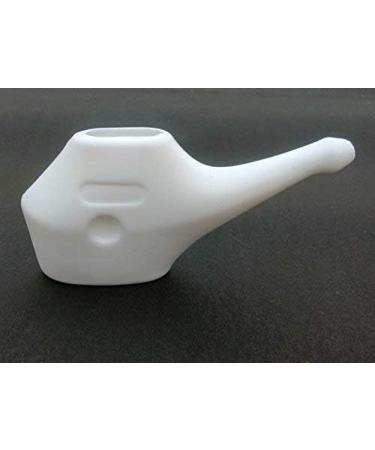Economy Light-Weight Durable Neti Pot Set of 2 - Natural Treatment for Sinus - Travel Friendly & Eco-Friendly - Dishwasher Safe - White - Buy Online on GoSupps.com