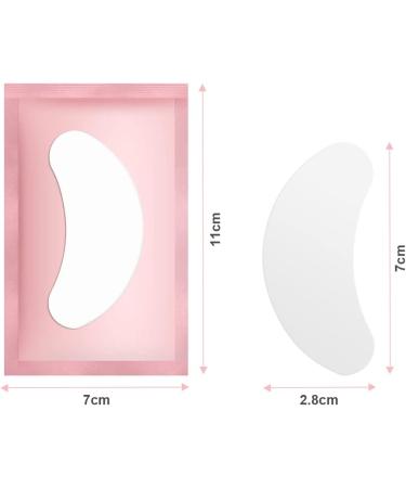 50 Pairs URAQT Eye Gel Pads: Lint Free Eyelash Extension Patches with 10 Brushes - Premium Pink Eyelash Pads for Pro Salon and Individual Use - Buy Online on GoSupps.com