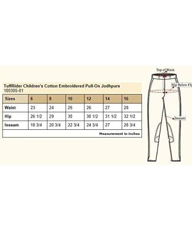 TuffRider Kids Cotton Embroidered Pull-On Jods 8 Purple - Comfortable and Stylish Riding Pants for Children - Buy Online on GoSupps.com