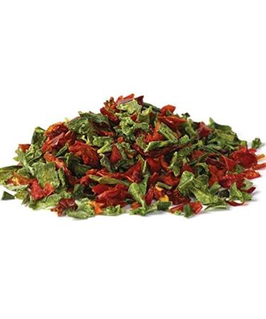 Dehydrated Dried Red and Green Bell Pepper Mix by It's Delish - 16 Oz Jumbo Container | Chopped & Dried Vegetable Spice Seasoning - Buy Online on GoSupps.com