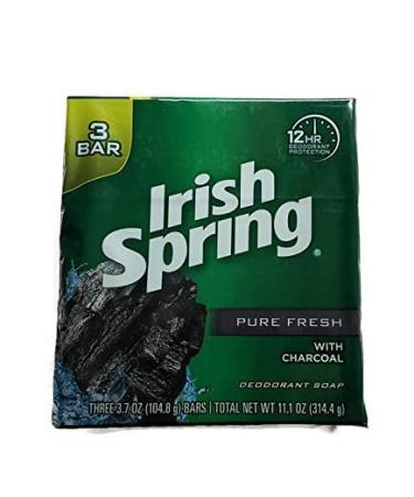 Irish Spring Pure Fresh Charcoal Bar Soap - 3 Bars - Buy Online on GoSupps.com
