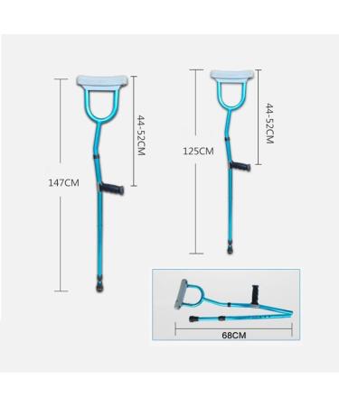 Aluminum Underarm Crutches Blue Lightweight Folding Crutch Walking Canes Height Adjustable for Elderly Handicapped and Disabled Decorate Lucky Star Double branch - Buy Online on GoSupps.com