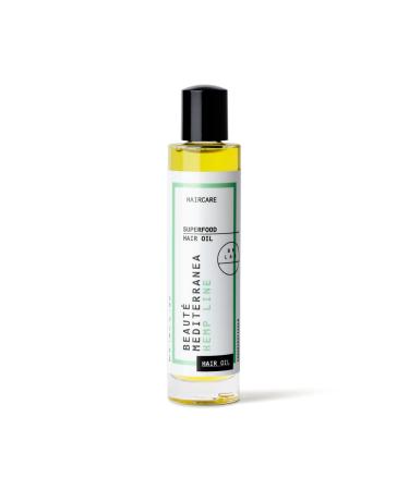 Beaute Mediterranea Superfood Hair Oil with Hemp & Abyssinian Oil 50 ml - Dry Touch Formula for Intensive Hair Nourishment Shine and Protection - Natural Vegan & Paraben-Free Haircare