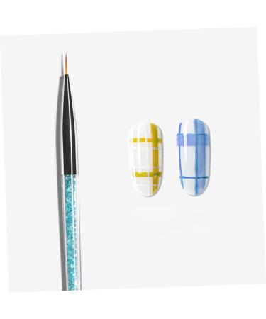 Beavorty 1 Set nail liner brush glitter manicure pens nails brush round flat nail brush powder nail brush sable acrylic nail brush drill nail art pen draw flowers Manicure tools - Buy Online on GoSupps.com