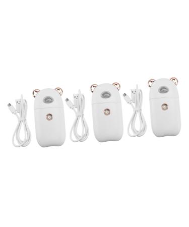 Balacoo 3 Pcs Beauty Humidifier Handheld Hair Steamer Nano Mist Sprayer Skin Moistener Cosmetic Face Steamer