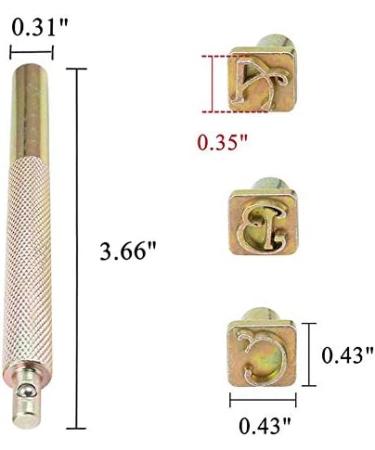 37-Piece Leather Stamping Tool Set - 26 Capital Letters & 10 Numbers Metal Stamp Kit - 3/8inch Alphabet Stamp Tools for Leather Art Craft - Buy Online on GoSupps.com