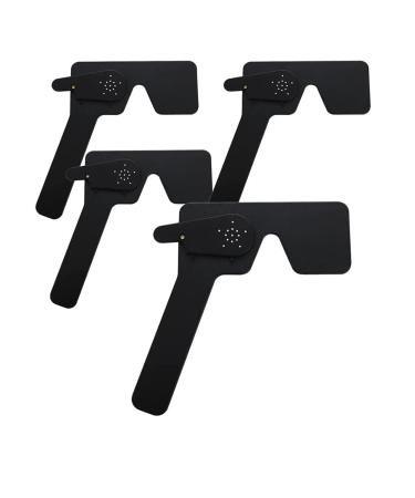Iegefirm 4 Pieces Ophthalmic Eye Occluder for Ophthalmologists Orthoptists Optometrists Eye Exam (Black)