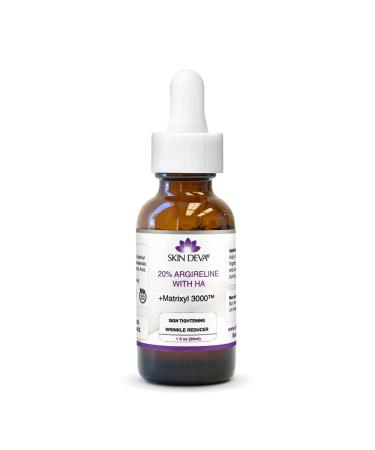 SKIN DEVA 20% Argireline Serum Anti-Aging Wrinkle Reducer with Matrixyl 3000 & Pure Hyaluronic Acid for Youthful Skin - Buy Online on GoSupps.com