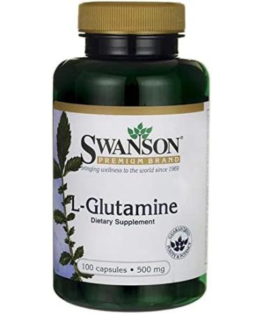 Swanson L-Glutamine 500mg 100 Capsules | Amino Acid Supplement - Buy Online on GoSupps.com