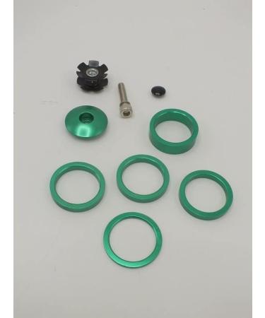 Motobecane Anodized 1 1/8 Headset Spacer Kit - Green Top Cap & Star Nut Bolt - Buy Online on GoSupps.com