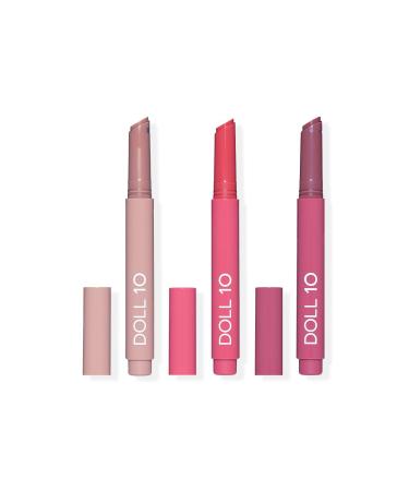 Peptide Plump Lip Treatment Trio - Hydrating Plumping Soothing - Doll 10 Beauty