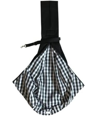Dog Sling Pet Carrier Hand Free Dog Papoose Shoulder Carry Bag for Small Dog Puppy Animals Up to 6kg/13lbs Plaids Inside Wide Shoulder Strap Front Pocket Soft Pet Handbag for Outdoor Walking Shopping Black - Buy Online on GoSupps.com