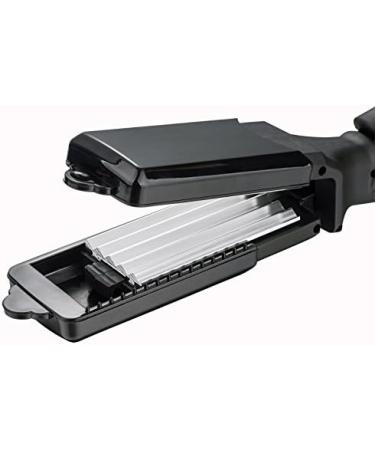 3 Plate Hair Crimper & Straightener - Titanium Flat Iron & Waver - Adjustable Temperature Curling Tool for Fluffy Waves - Buy Online on GoSupps.com