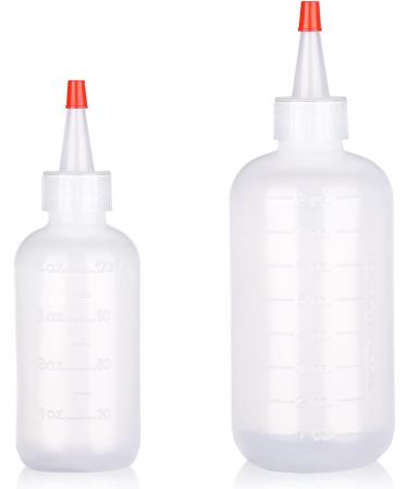 AOVNA 2 Packs Applicator Bottle with Tip Squeeze Plastic Applicator Bottle Graduated Applicator Bottle for Salon Hair Care (120ml) - Buy Online on GoSupps.com