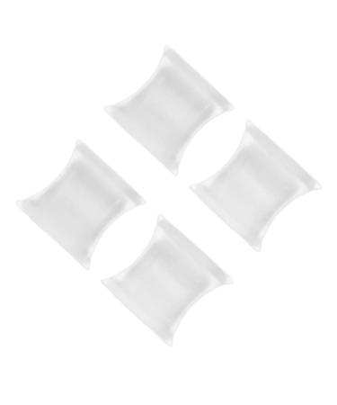 Toe Valgus Separators 2 Pair Silicone H-shaped Splitter Gel Cushion for Sitting Silicone Gel Valgus Dividers Bunion Individual Separator Pedicure Foot Separator Valgus Toe Dividers 3x2 8cm White