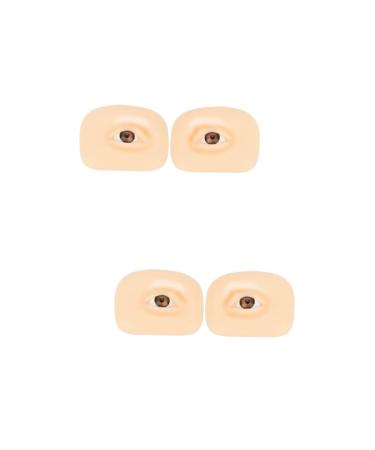 Didiseaon 2 Sets Makeup Practice Skin Eyeshadow Eye Makeup Board Eye Makeup Fake Skin Blank Mold 6.9x5.2cmx2pcs Assorted Colorx2pcs
