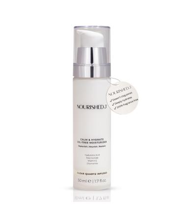 CALM & HYDRATE Moisturiser - 80% Aloe Vera 1% Hyaluronic Acid 1% Ceramide Moisturising Cream Reduces Infections & Acne Pro Wound Healing - All Skin Types - 50 ml